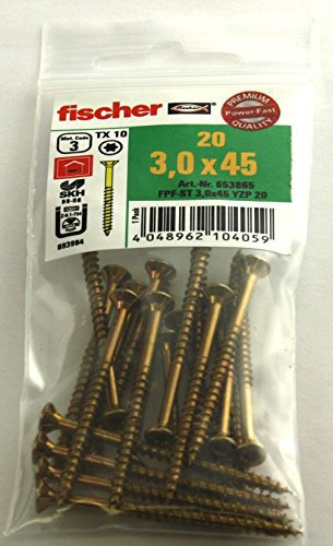fischer Spanplattenschraube Power-Fast Innenstern TORX TX10 3,0 x 45 - VPE 20