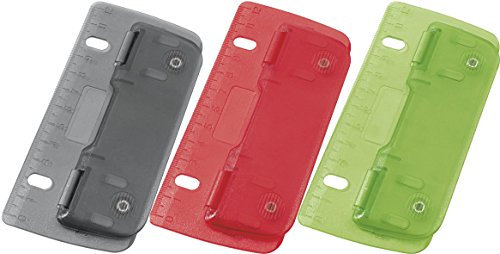 Wedo Tragbarer Locher, mobiler Doppellochstanzer mit 12 cm Skala