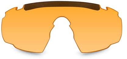 Wiley X | Saber Advanced | Schießbrille & Sportbrille Herren | Perfekt als Laufbrille Fahrradbrille & MTB Brille │ 100% UVA/UVB-Schutz | Nur Gläser (Helles Orange)