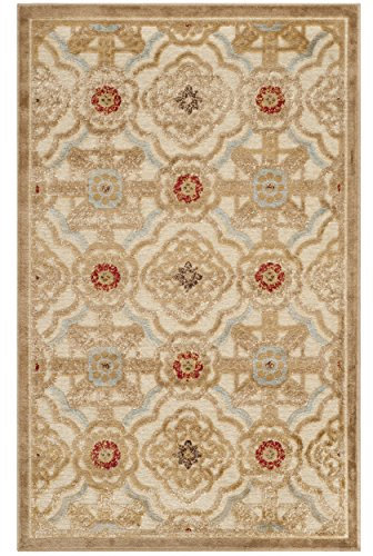 Safavieh msr4459–1640 Martha Stewart Kollektion Imperial Palace Viskose und Chenille Bereich Teppich Modern 2'7 x 4' Taupe / Cremefarben