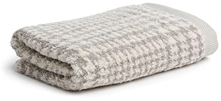 möve Brooklyn Duschtuch Glencheck 80 x 150 cm aus 85 % Baumwolle / 10 % Viskose aus Bambus-Zellstoff / 5 % Leinen, nature / cashmere