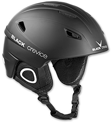 Black Crevice Skihelm Kitzbühel I Ski-Helm in sportlichem Design I Skihelm Herren & Damen I Skihelm aus Polycarbonat I Atmungsaktiver Ski-Helm I Größenverstellbar