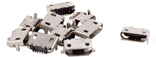 sourcing map Type 10 B 5 pin Femelle Micro USB Chargeur Batterie, Port Charge Prise Jack