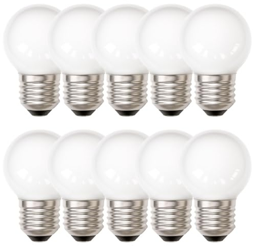 NCC-Licht 10 x LED Lampe Tropfen 0,8W E27 matt extra warmweiß 2200K Kunststoff auch für Außeneinsatz