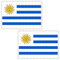 Uruguay bandera uruguaya, América del Sur 4 (100 mm) vinilo parachoques pegatinas, adhesivos X2