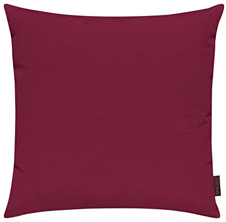 MAGMA Fino Kissenhülle ca. 50 x 50 cm hochwertig & knitterarm Farbe (50 Rot) 1 Stück