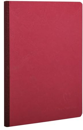 Clairefontaine 795462C Heft A5, Leinen, Age Bag, liniert, 96 Blatt, rot