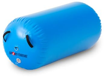 Sport-Thieme AirRoll by AirTrack Factory | Aufblasbare Turnrolle, platzsparend, seitliche Griffe | Für Training u. Vereine | Blau | Vinyl, ohne Gebläse, ideal für Anfänger