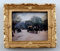 Melody Jane Puppenhaus Miniatur Snowy Kutsche Ride Bild Goldrahmen