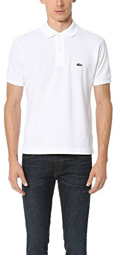 Lacoste Men's Classic Fit L.12.12 Original Piqué Polo Shirt, White, Large