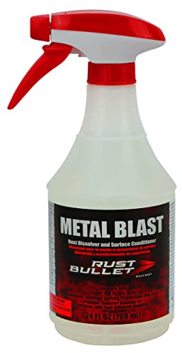 Rust Bullet MB24SP Metal Blast Rust Treatment and Rust Remover, 24 oz. Spray Bottle, Clear Liquid