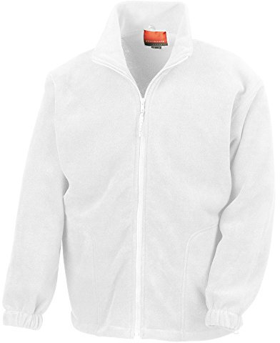 Result Mens Full Zip Active Fleece Anti Pilling Jacket (L) (White)