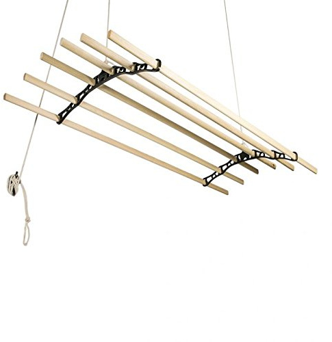 Sheila Maid ® Original Indoor Ceiling Clothes Laundry Drying Airer Rack -6 Rail 57 (145cm) Long- Blue Coated Cast Iron