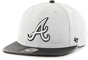 '47 Brand RVRSD Snapback Atlanta Braves Hellgrau Schwarz, Size:ONE Size