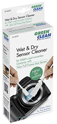 GREEN CLEAN Dry Sweeper´s Wet und Dry Sensorreinigung Halbformat-Kameras Reinigungs Kit für DSLR Kamera, Grün, SC-6070
