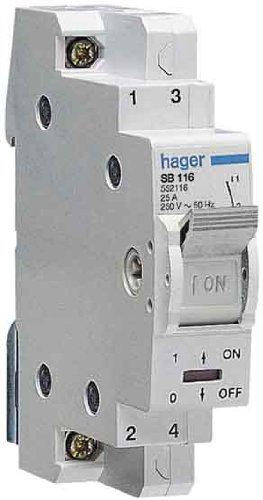 Hager – Interruttore taglio bipolare SB 25 A 400 V