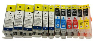 12 Druckerpatronen Tinte für Canon IP3000 IP4000 IP4000R I9100 BJC 6000 ersetzen BCI-3 und BCI-6