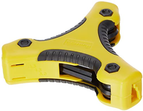 STANLEY 0-95-935 - Juego de 9 llaves hexagonales tipo allen cuerpo triangular mm