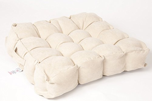 Faux Suede Armchair Cream Ivory Rise Support Seat Booster Cushion - Slight Seconds