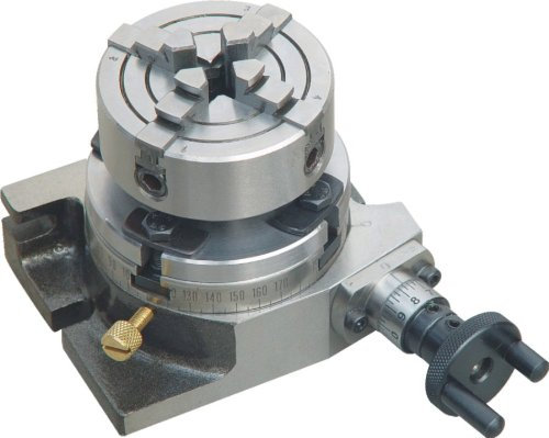 Mini-Rundteiltisch 75mm mit Vierbackenfutter und Reitstock