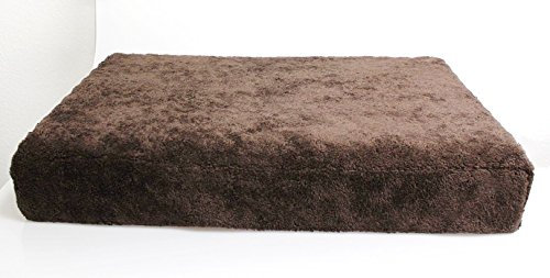 Eifa Viskoelastisches Hundebett in - Hundenest - Hundekorb - Hundesofa (Braun, 80 x 50 x 13 cm)