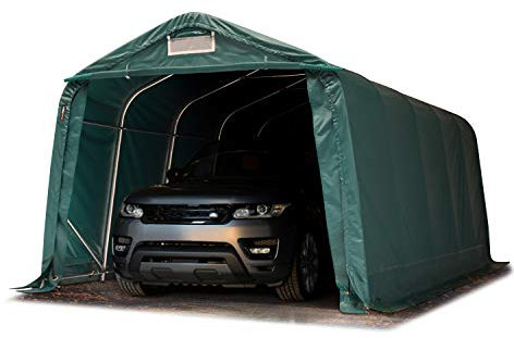TOOLPORT Tenda Garage 3,3 x 6 m Tenda Capannone in PVC 800 N e Stabile Costruzione in Acciaio Verde