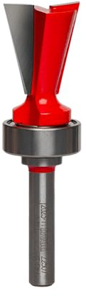 Freud 22-507 3/4-Inch Diameter 14-Degree Top Bearing Dovetail Router Bit with 1/4-Inch Shank