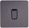 Schneider Electric Ultimate Screwless Flat Plate - Single Light Switch Double Pole, 20AX, GU2410BBN, Black Nickel with Black Insert