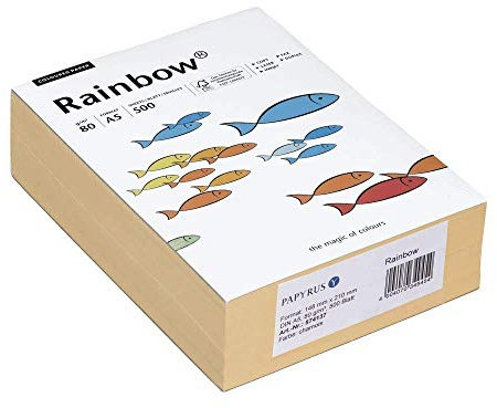 Rainbow Kopier-Papier A5, 80 g/qm, 500 Blatt, chamois