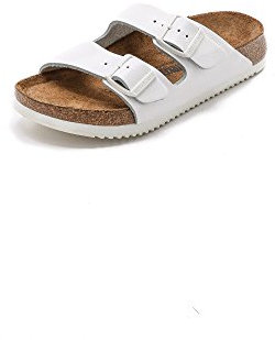 Birkenstock230154 - Arizona Super Grip Herren , (Bright White Patent Fa15), 39 N EU