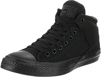 Converse Men's Street Canvas High Top Shoe, Black/Black/Black, 11 M US
