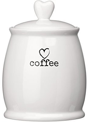 Premier Housewares Charm Coffee Canister, White