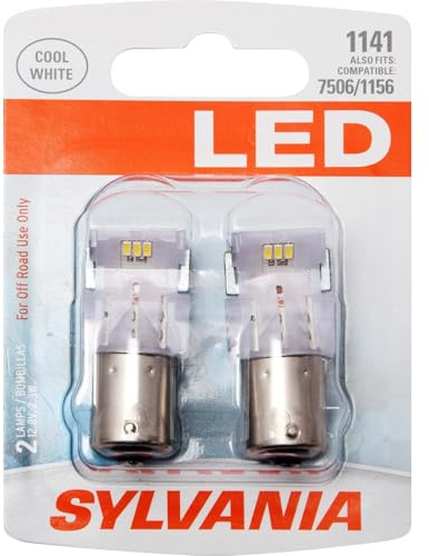 SYLVANIA - 1141 LED White Mini Bulb - Bright LED Bulb, Ideal for Daytime Running Lights (DRL) and Back-Up/Reverse Lights (Contains 2 Bulbs)