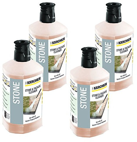 Karcher Nettoyant Pierre Façade 3 en 1 Bouteille de détergent Nettoyeur Haute Pression K2 K4 K5 K7 1 Litre X 4