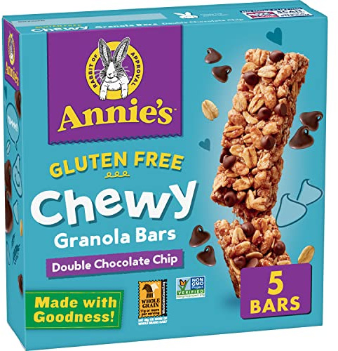 Annie's Gluten Free Chewy Granola Bars, Double Chocolate Chip, 5 Bars, 4.9 oz