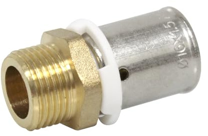 IBP Bänninger - Raccord à sertir - Lot de 10 raccords PER à sertir Ø16x1,5 - Mâle 3/8 (12/17) -