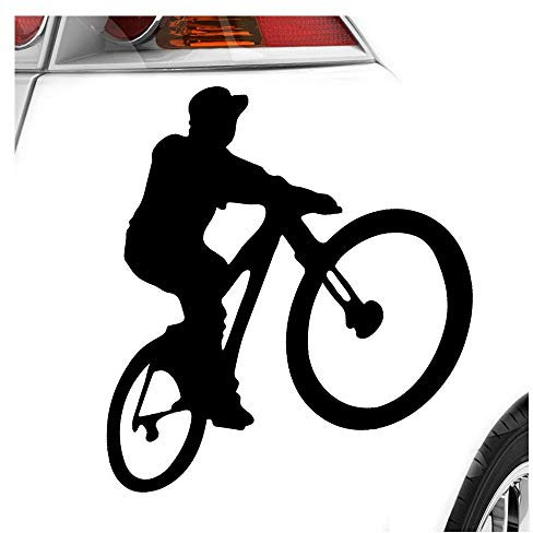 Kiwistar - Autoaufkleber - Mountainbiker MTB Downhill Heckscheibenaufkleber - Aufkleber Auto Kfz Fahrrad, LKW, Truck Mofa