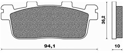 one by Camamoto cod. 77281991 set coppia pastiglie/pasticche freno posteriore compatibile con Kymco people 125 / people 200 i/people s 300 / xciting 250 i