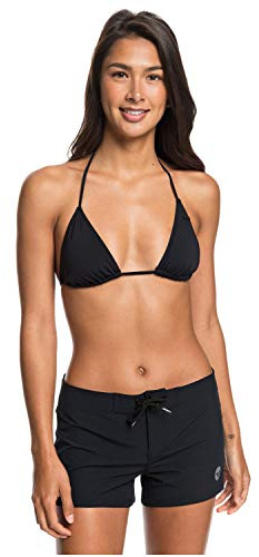 Roxy Women's 2 Boardshorts – UPF 50+ Quick-Dry 4-Way Stretch Recycled Swim Shorts, Bikini Cover-Up, True Black, Small