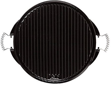Imex El Zorro El Zorro 63171-Plancha Hierro Fundido Redonda, Esmaltado, Negro, 32 cm
