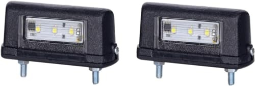 Web Truck BUL BARS 2 x LED Kennzeichenleuchte 12V 24V mit E-Prüfzeichen Nummernschildleuchte Kennzeichenbeleuchtung Kennzeichen Auto SMD Rück Hinten Paar LKW PKW KFZ