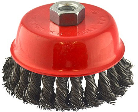 100mm Wire Twisted Knot Cup Brush M14 Thread For 4-1/2 Grinder Rust Removal
