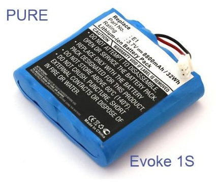 battery for Pure Evoke-1S (ChargePak E1)
