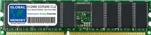 512MB DDR 266MHz PC2100 184-PIN ECC REGISTERED DIMM (RDIMM) MEMORY RAM COMPATIBLE WITH SERVERS/WORKSTATIONS/MOTHERBOARDS (*NOT FOR PCs*)