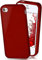 moex Cover in Silicone Compatibile con Apple iPhone 4s / iPhone 4 | Effetto Alluminio Spazzolato, Rosso Borgogna