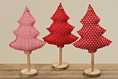 BOLTZE Baum Dekobaum rot weiß Punkte Karo oder Sterne H 36 cm Stückpreis