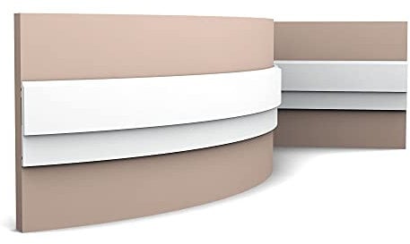 Orac Flexible Leiste P9900F 200 cm x 8 cm x 1 cm aus Polyurethan vorgrundiert