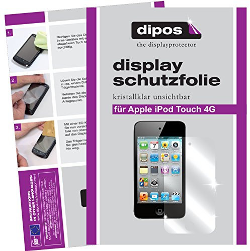 dipos I 2X Schutzfolie klar kompatibel mit Apple iPod Touch 4G (Modelle 2010 und 2011) Folie Displayschutzfolie