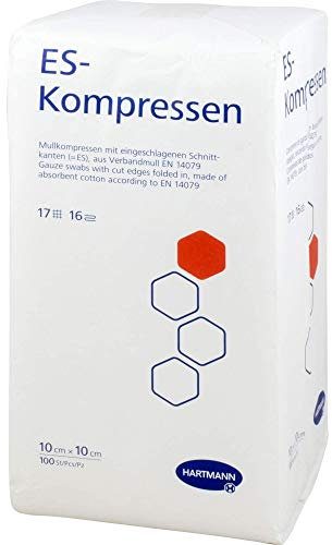 ES-KOMPRESSEN unsteril 10x10 cm 16fach 100 St