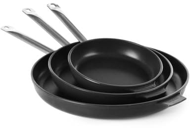 HENDI Bratpfanne, für alle Herdarten, ausser Induktion, Whitford® Xylan Antihaftbeschichtung, Geschirrspülmaschinengeeignet, Edelstahlgriff 18/10 nimmt keine Wärme auf, Boden: ø260mm, Aluminium